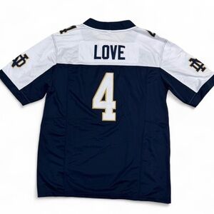 Authentic-style Notre Dame Fighting Irish football jersey in the classic navy